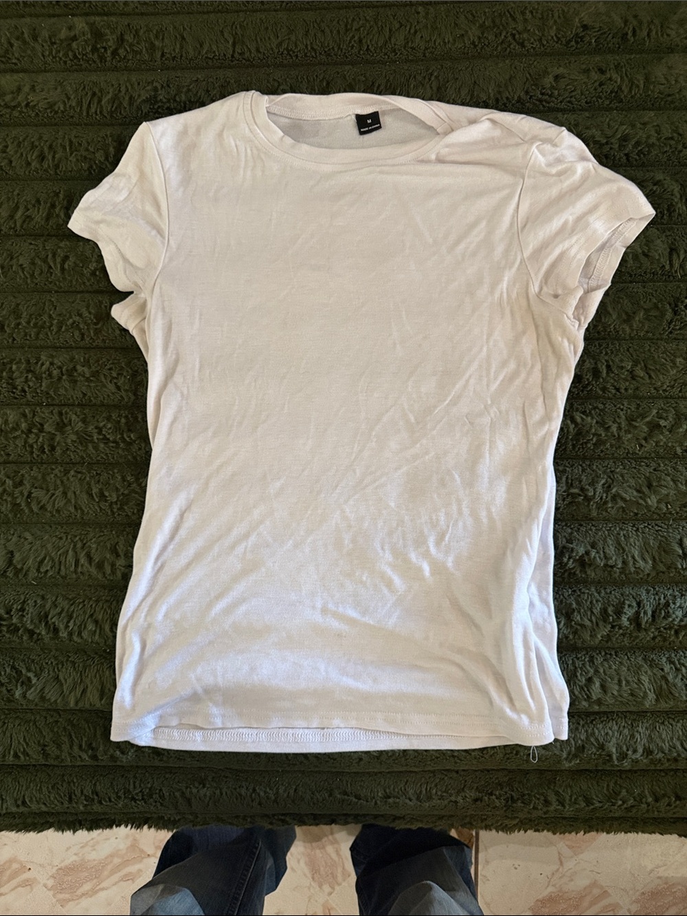 SHEIN White Short Sleeve Crewneck Tee